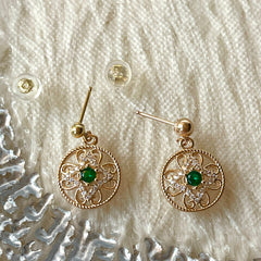 Pendientes verde esmeralda