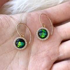 Pendientes de ópalo verde