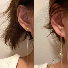 Pendientes de jade verde