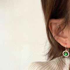 Pendientes de ópalo verde