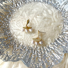 Pendientes colgantes de abanico