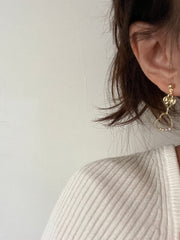 Minimalist Mismatched Angel Heart Earrings