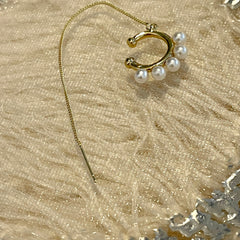 Enhebrador de pendientes con perlas estilo chic informal