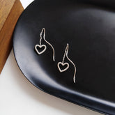 Zierliche silberne Einfädler-Ohrringe