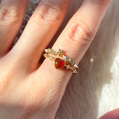 Red Heart Ruby Ring