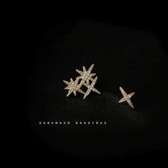 Ungleichmäßiger Nordstern-Ohrstecker