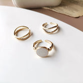 Gold stacking ring set