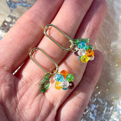 Pendientes de hojas y flores