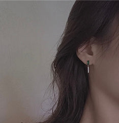 Pendientes de perla natural esmeralda