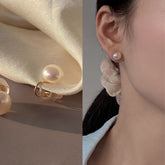 No Piercing Natural Pearl Dainty Studs