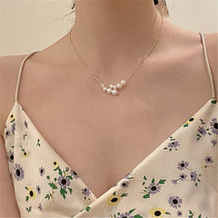 Natural Freshwater Pearl Crossover Necklace