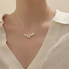 Natural Freshwater Pearl Crossover Necklace
