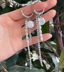 Punk silver earrings