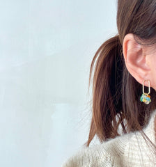 Pendientes de hojas y flores