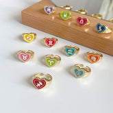 Zodiac Sign Horoscope Heart Chunky Ring