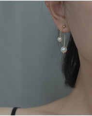 Pendientes colgantes de perlas sin perforación