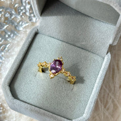 Purple ametrine lilac amethyst ring