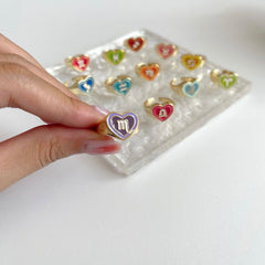 Zodiac Sign Horoscope Heart Chunky Ring