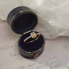 Anillos de cristal amarillo natural