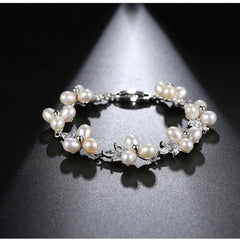 Real natural pearl bridal bracelet