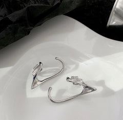 Puño de oreja de elfo elfo plateado sin perforaciones