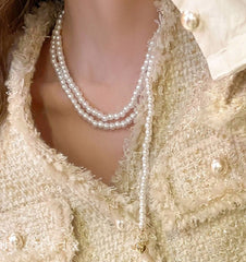 Classic Long Pearl Necklace