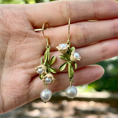 Lily of the Valley Flower Cluster Earrings
