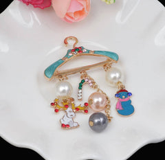 Broche con dije navideño único