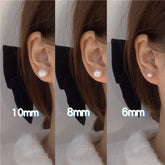 Natürlicher echter Perlen-Ohrstecker