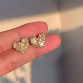 Pendientes de cristal en bruto de cuarzo amarillo limón