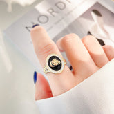 Anillo de sello gótico negro