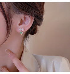 Süße pastellrosa Tulpen Ohrstecker