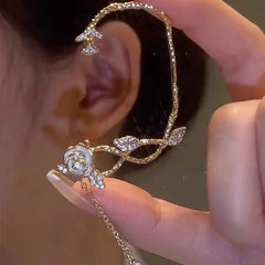 Romantic Fairycore No Piercing Floral Ear Wrap