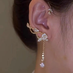 Romantic Fairycore No Piercing Floral Ear Wrap