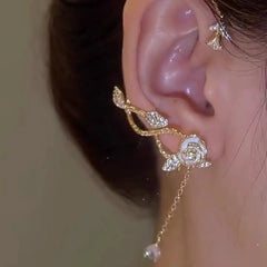 Romantic Fairycore No Piercing Floral Ear Wrap