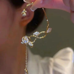 Romantic Fairycore No Piercing Floral Ear Wrap