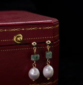 Vintage style pearl earrings