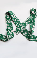 Short Sleeve Lace-Up Cardigan Print Dress