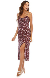 Sling Floral Dress Open Back Slim Pack Hip Dress