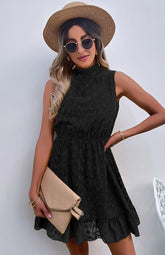 Ladies Spring Chiffon Lace Jacquard Dress
