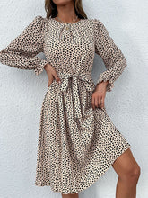 Autumn laces printed European and American base dress
