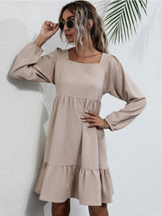 product long -sleeved long -sleeved base dress