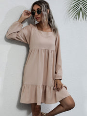 product long -sleeved long -sleeved base dress