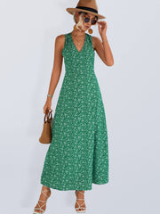 casual vacation elegant V-neck halter dress long dress
