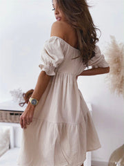 open back one shoulder long dress