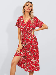 Casual Bohemian Print Square Neck Dress