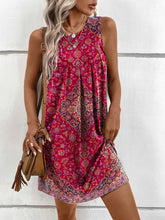 Women Boho Sleeveless Printed Ethnic Dress