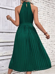 solid color halter neck dress minimalist style