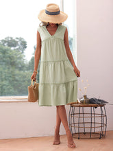 casual elegant solid color sleeveless dress