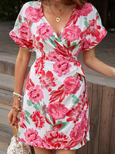 Ladies Short One Piece Floral Print Dress